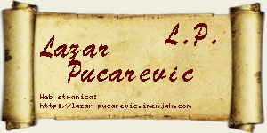 Lazar Pucarević vizit kartica
